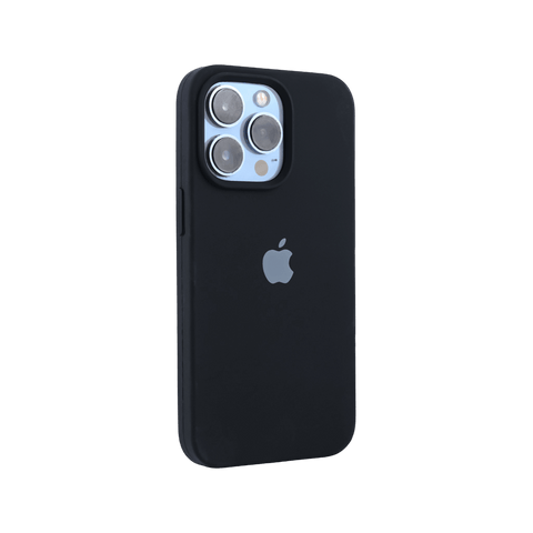 Black Original Silicon Case For iPhone 14 Pro