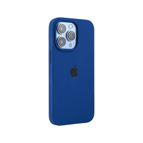 Dark Blue Original Silicon Case For iPhone 14 Pro