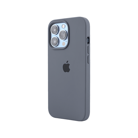 Gray Original Silicon Case For iPhone 13 Pro