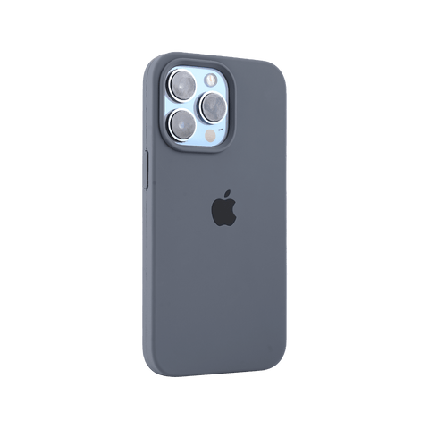 Gray Original Silicon Case For iPhone 14 Pro