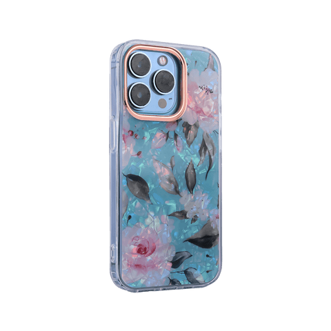 Green dry Leaf Marble Design Case For iPhone 14 Pro