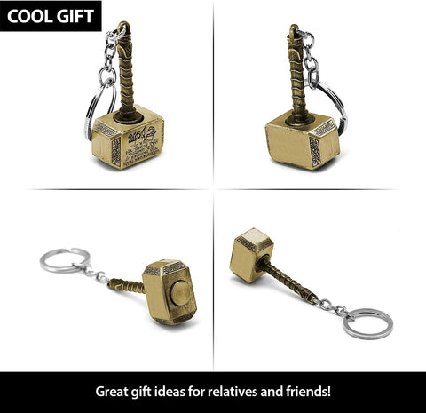 Thor Metal Hammer Keychain Hammer Key Ring, Cool Gifts for Men, Husband, Boyfriend