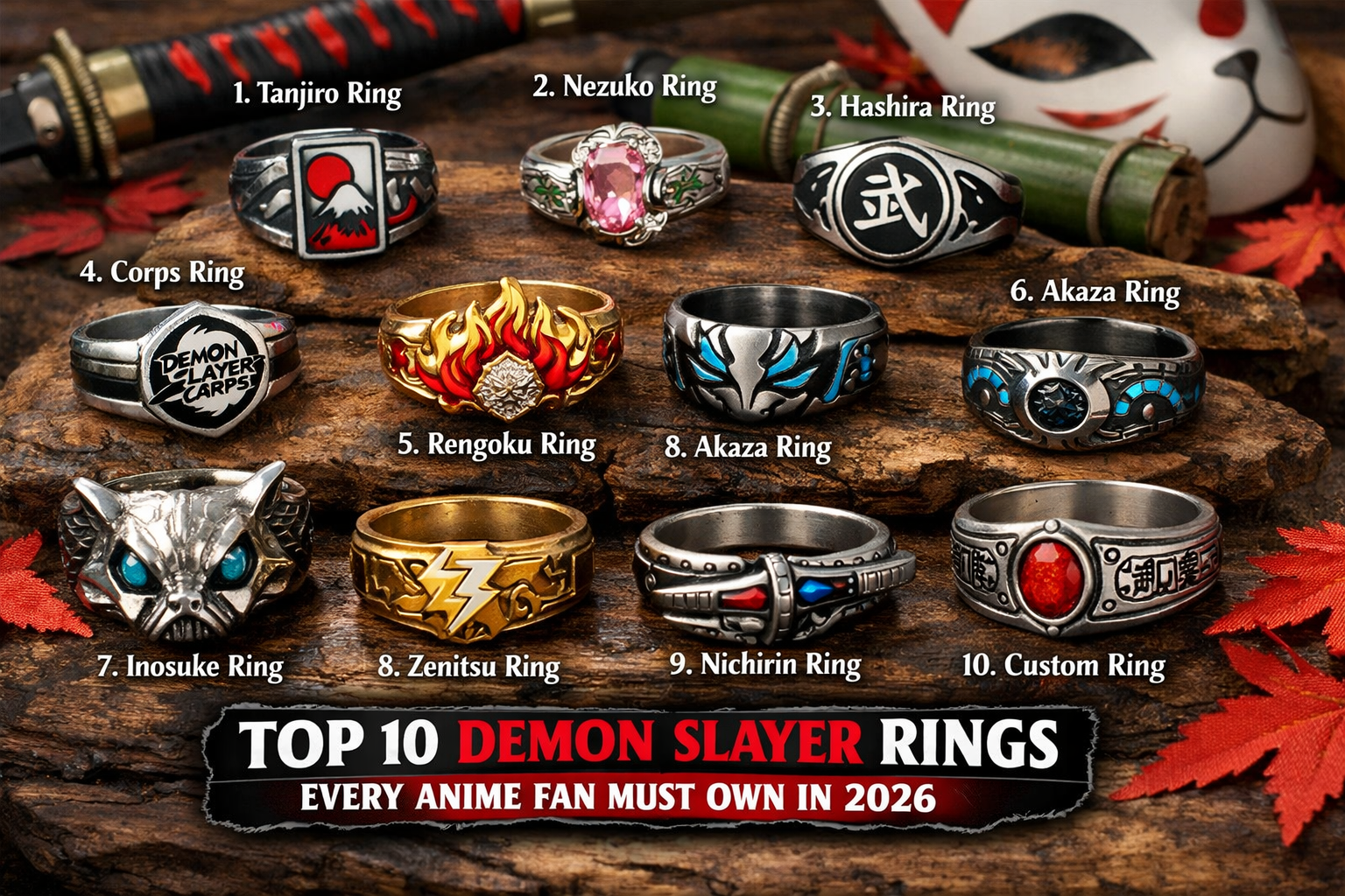 Top 10 Demon Slayer Rings Every Anime Fan Must Own in 2026 – Ruvido Caso