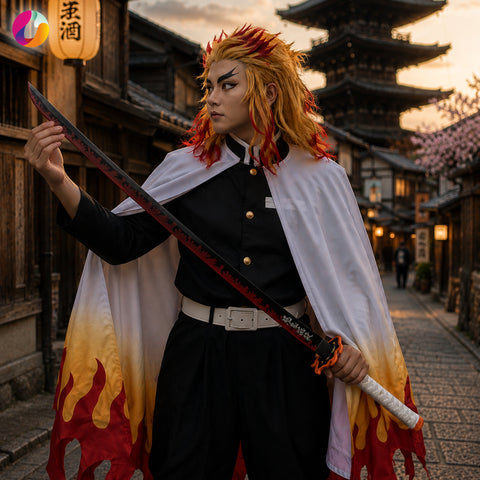 Rengoku Wooden Katana | Demon slayer 105 cm Sword