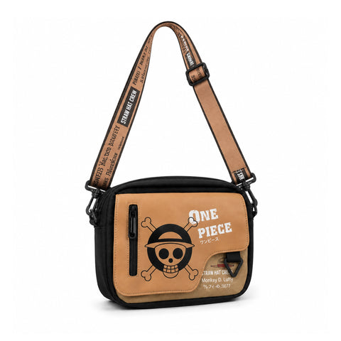 One Piece Sling Bag – Premium Anime Tan Messenger Bag with Adjustable Strap & Tactical Daily Storage
