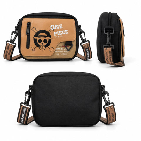 One Piece Sling Bag – Premium Anime Tan Messenger Bag with Adjustable Strap & Tactical Daily Storage