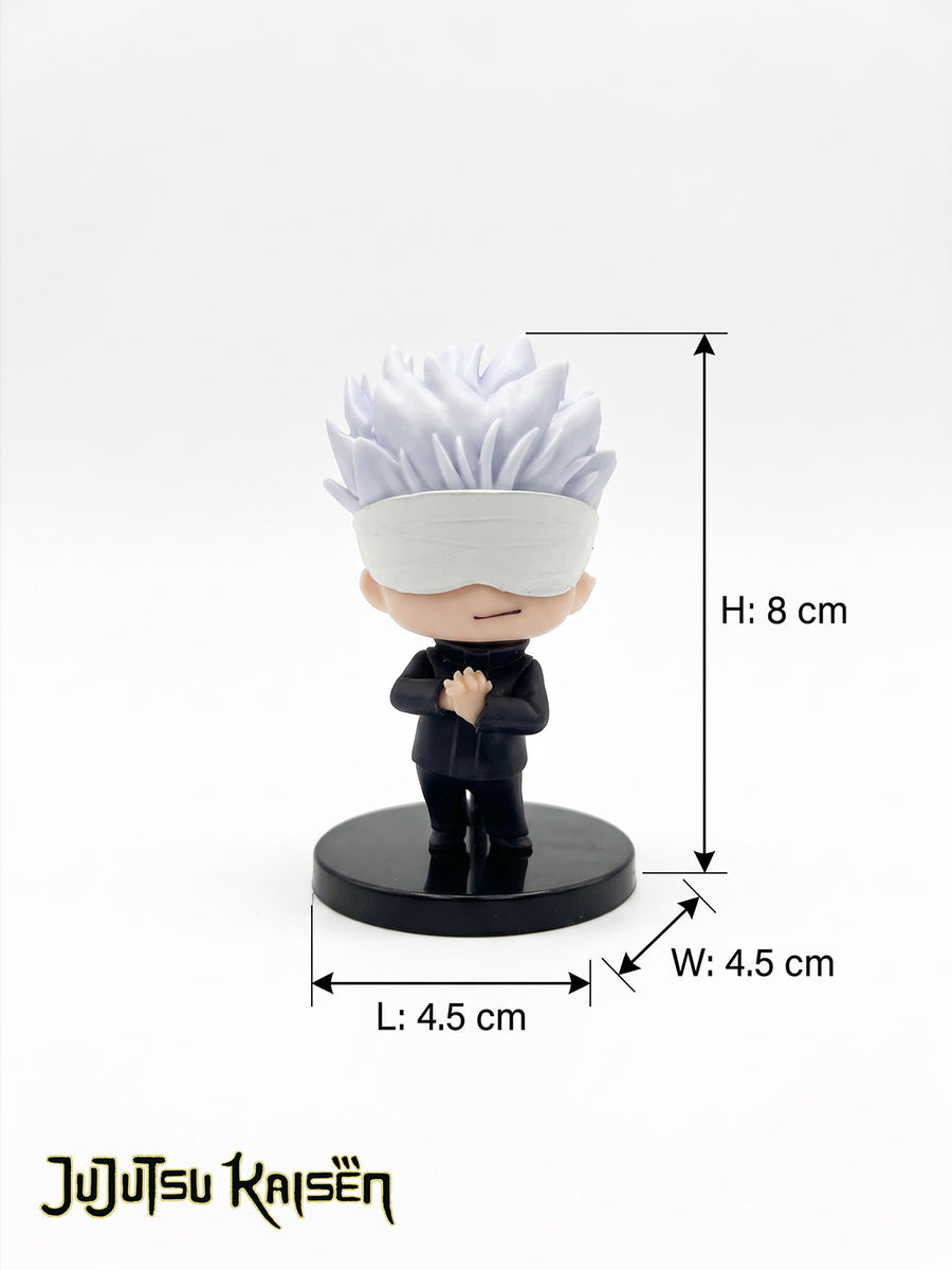 Jujutsu Kaisen Satoru Gojo Chibi Figure with Display Base – 8 cm | Whi ...