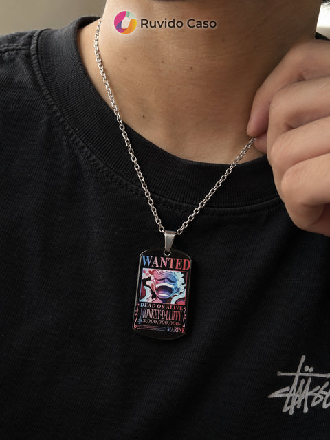 Wanted Luffy Pendant – One Piece Inspired Anime Necklace