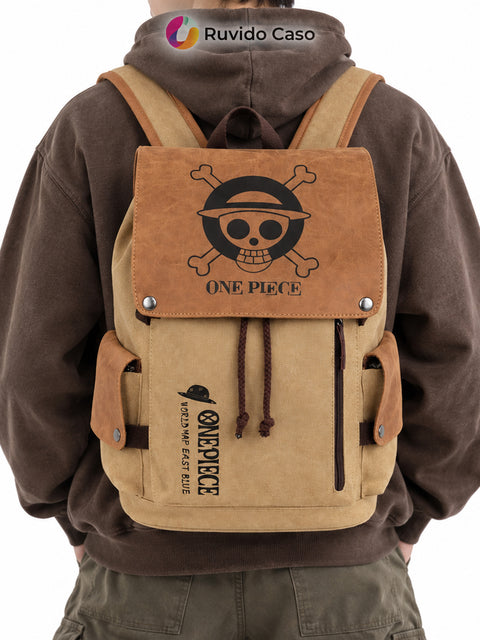 One Piece Anime Bag | Multi-Storage Printed Backpack, Laptop Bags