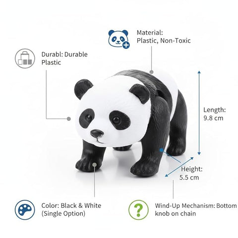Mini Wind-Up Panda Toy (Black & White)