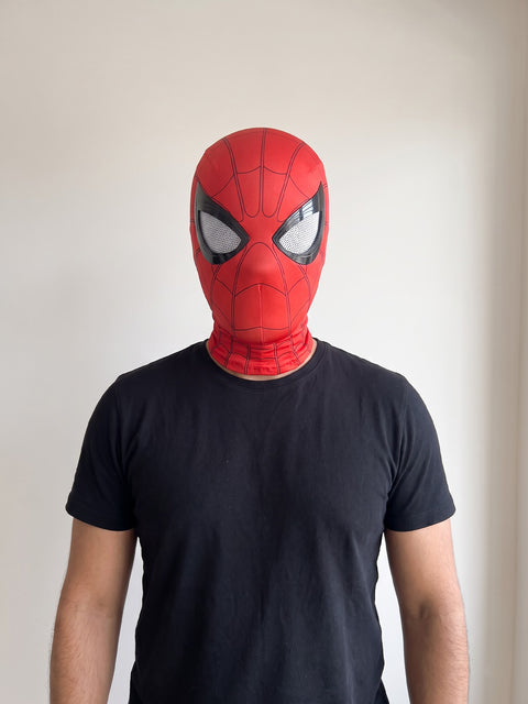 Spider-Man RED Mask |Cosplay, Adjustable Eyes | Elastic Breathable Material, Unisex