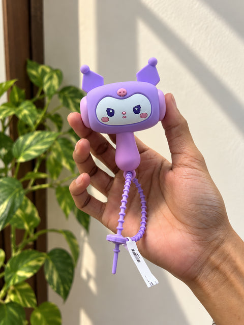 Chu Chu Hammer Keychain - Purple Kuromi
