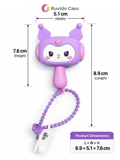 Chu Chu Hammer Keychain - Purple Kuromi