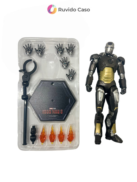 ZD Toys 1:10 Scale Iron Man Mark XII (Mark 12) Action Figure | Marvel Studios Iron Man 3
