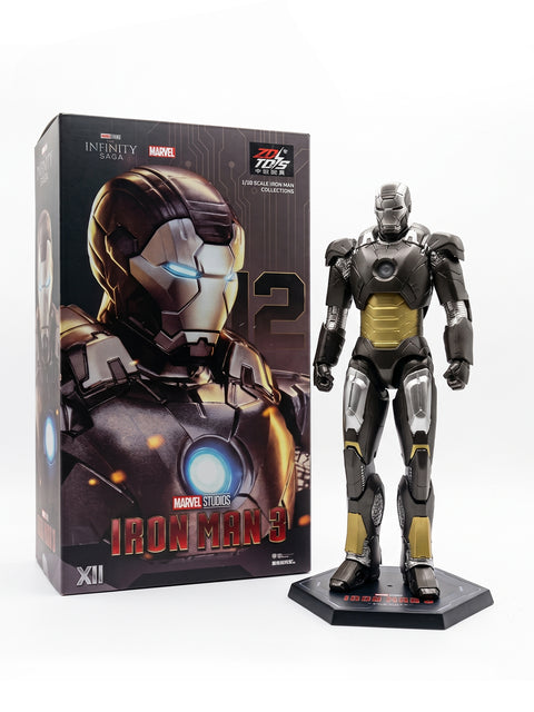 ZD Toys 1:10 Scale Iron Man Mark XII (Mark 12) Action Figure | Marvel Studios Iron Man 3