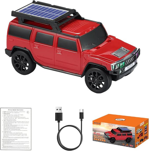 Car Model BT Speaker WS-696 Solar Energy Subwoofer Wireless Loud Sound Supported BT TF TM USB TWS Speaker Children's Toy Car