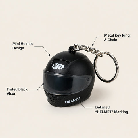 Black Helmet Keychain