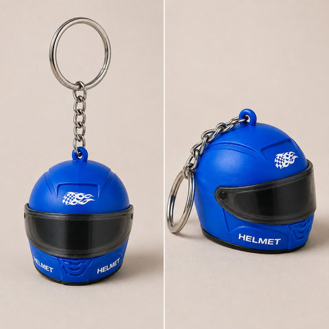 Blue Helmet Keychain