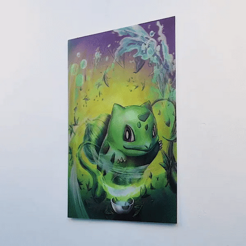 Bulbasaur 3D Poster | Pokémon 3D Transition Poster | Anime 3D Posters