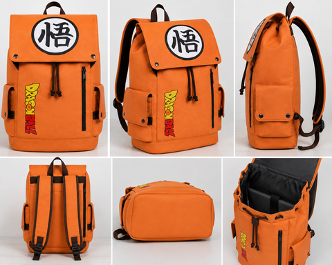 Dragonball z orange Anime Bag |  Goku Super Saiyan Dragon Ball Z Backpack