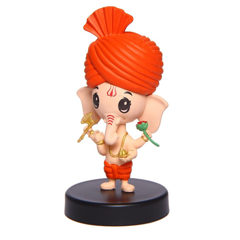 Shree Ganesh Bobblehead | Cute Lord Ganesha God Idol for Car Dashboard