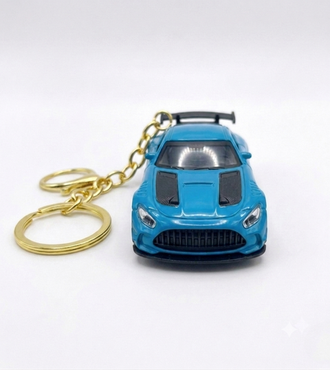 Teal Blue Car Keychain