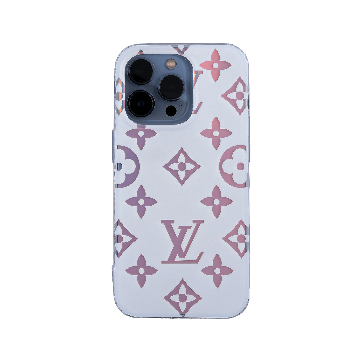 LV White Matte Design Case For iPhone 14 Pro – Ruvido Caso
