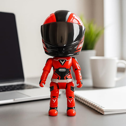 MotoGP Helmet Racer Metal Mini Figure