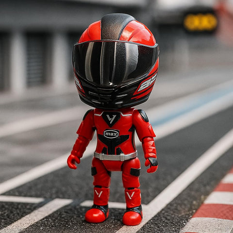 MotoGP Helmet Racer Metal Mini Figure