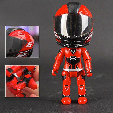 MotoGP Helmet Racer Metal Mini Figure