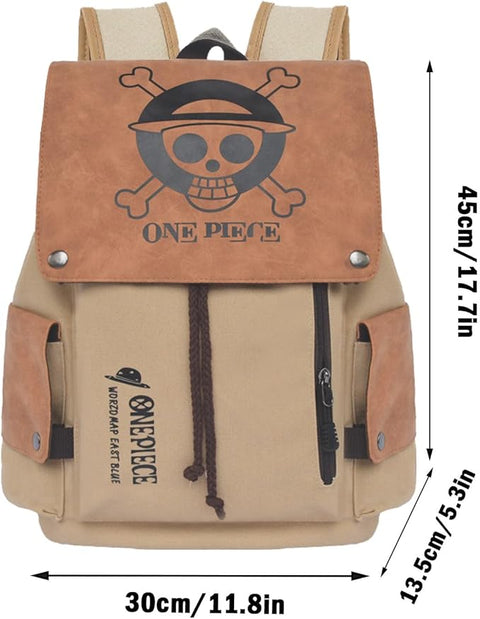 One Piece Anime Bag | Multi-Storage Printed Backpack, Laptop Bags