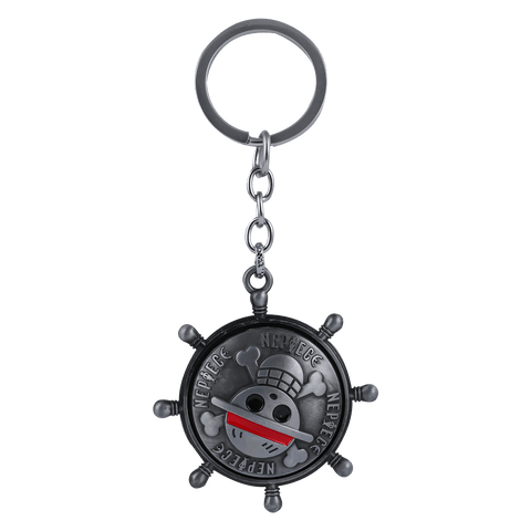 RC Anime One piece Pirates Monkey D.Luffy Keychain Rotating Pirate Wheel