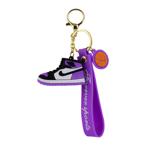 RC Purple Sneakers Shoe Keychain | Strap Charm & Hook| key Ring