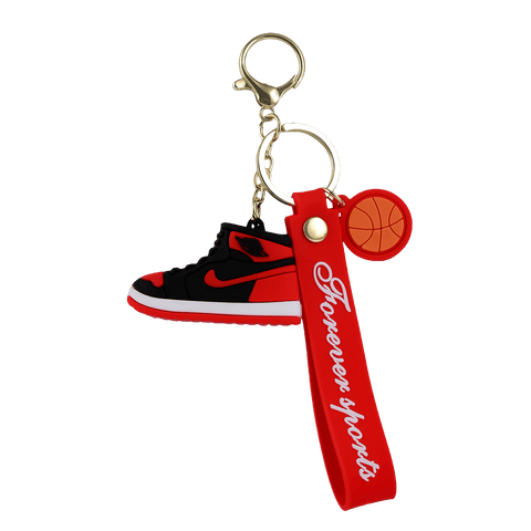 Red Sneakers Shoe Keychain | Strap Charm & Hook| key Ring
