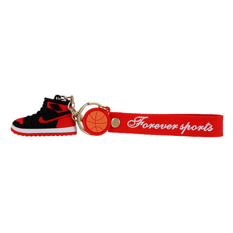 Red Sneakers Shoe Keychain | Strap Charm & Hook| key Ring