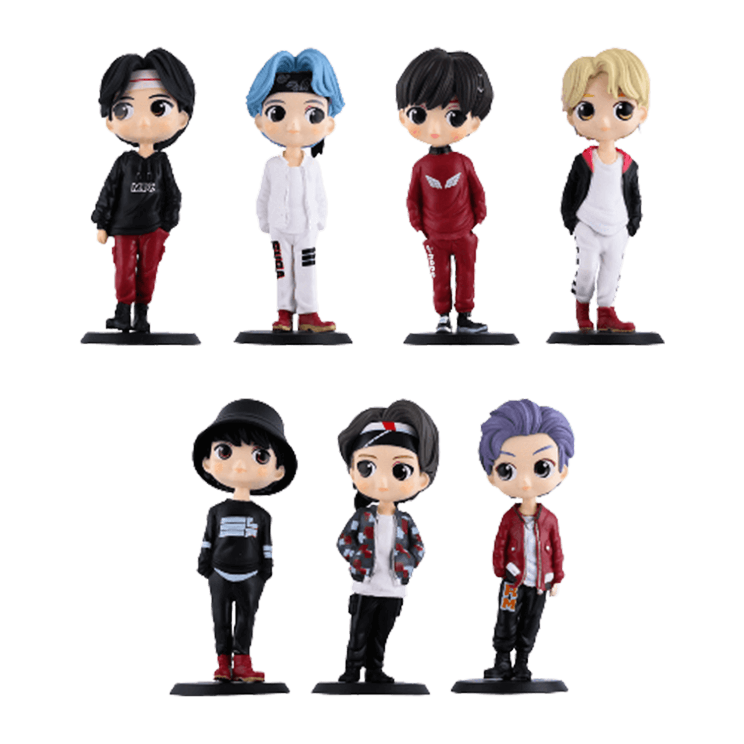 BTS Standing Action Figure -BTS Set Of 7 Figure | Q- Posket