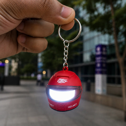 Red Helmet Keychain