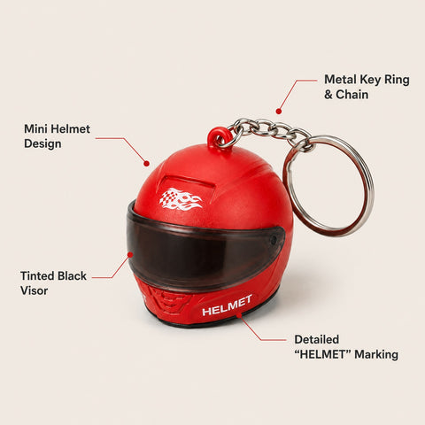 Red Helmet Keychain