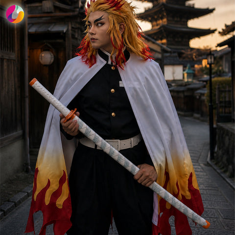 Rengoku Katana with Stand | Anime Inspired Wooden Katana