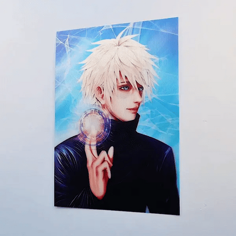 Satoru Gojo Portrait 3D Transition Poster