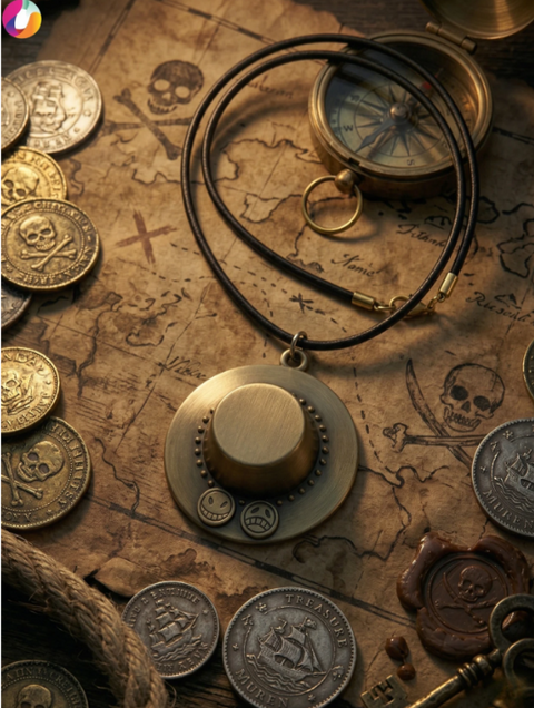 Ace Hat Pendant – One Piece Inspired Necklace