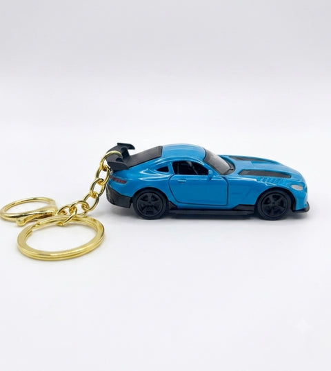 Teal Blue Car Keychain