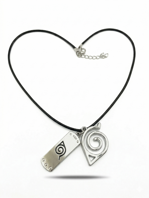Naruto Uzumaki & Hidden Leaf Pendant – Konoha Necklace