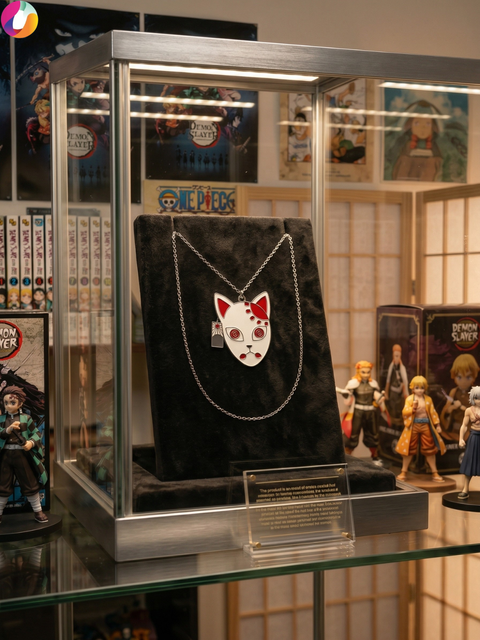 Demon Slayer Fox Mask Pendant – Kimetsu no Yaiba Necklace