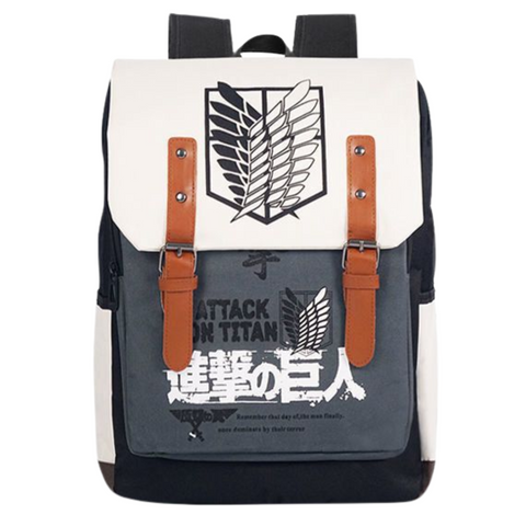 Aot White backpack | Attack on Titan anime bag