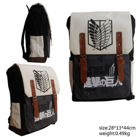 Aot White backpack | Attack on Titan anime bag