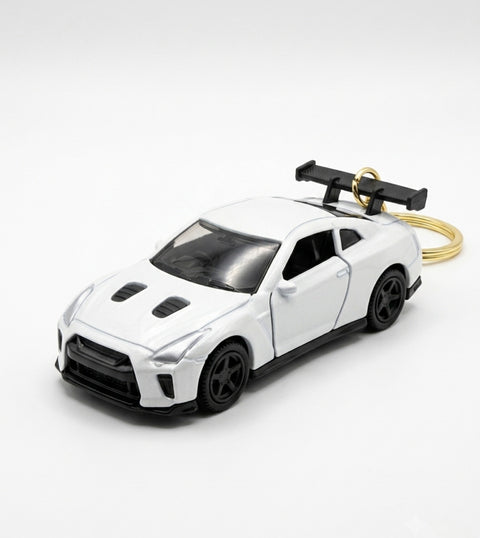 White Car Keychain