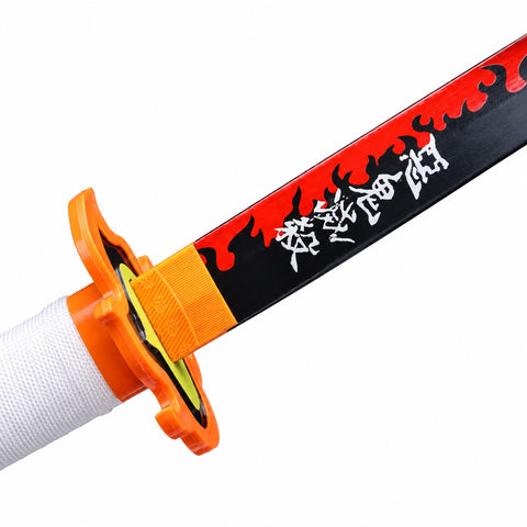 Rengoku small wooden katana with stand
