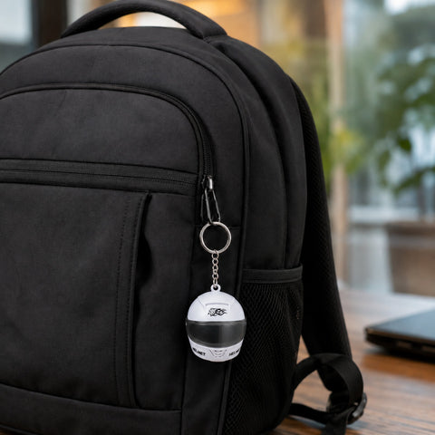 White Helmet Keychain