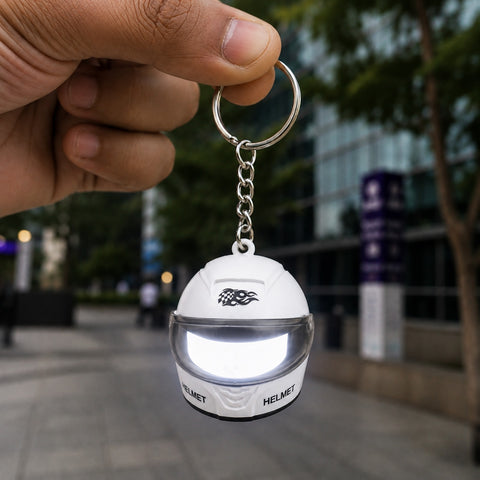 White Helmet Keychain